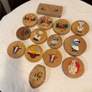 Vintage wooden hamburger presses READ AD MUST Pick made in Japan‎